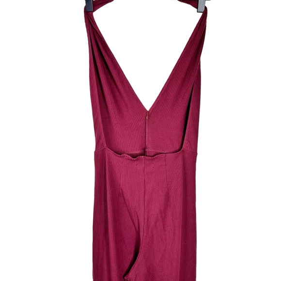 Reformation Berry Halter Jumpsuit Ribbed Low back Small - Picture 8 of 16